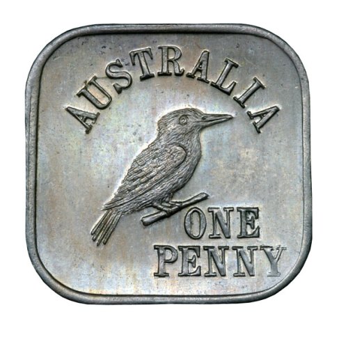 1919 Australian Kooka Square Penny